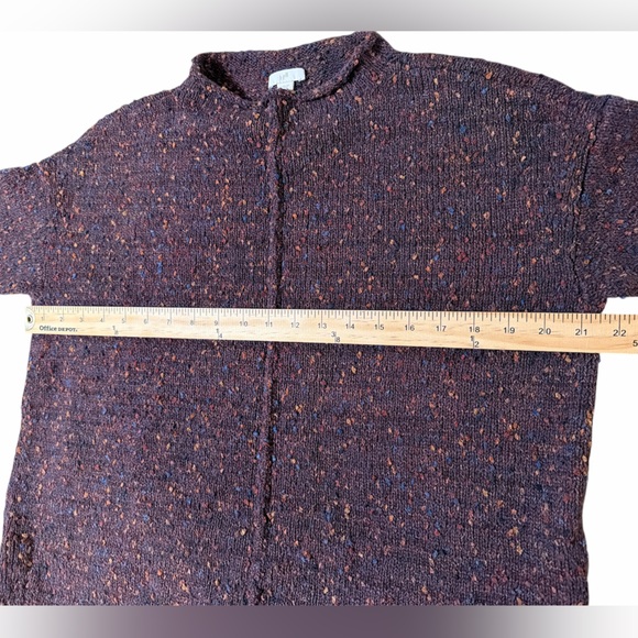 J.Jill Sweater Size M Petite Plum Burgundy Pullover Long Sleeves Relaxed Fit - Picture 10 of 12
